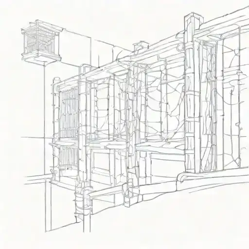 you dream of walls that hold us in prison tattoo design idea