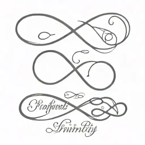 Infinity Symbol with names tattoo design idea
