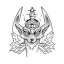 Anubis tattoo design idea