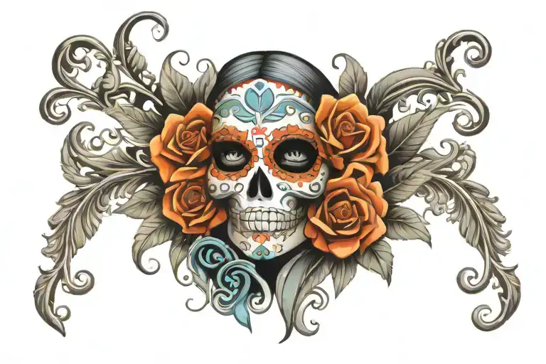 catrina Mexican tattoo design idea