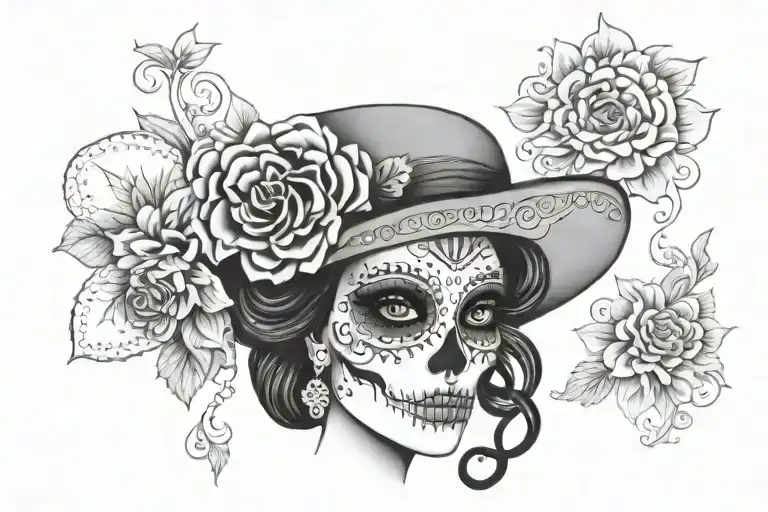catrina Mexican tattoo design idea