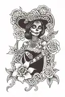 catrina Mexican tattoo design idea