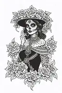 catrina Mexican tattoo design idea