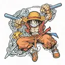 Combine elements from One Piece, Demon Slayer, and Dragon Ball Z to create a unique anime crossover tattoo design tattoo design idea