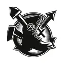 Boot stepping on hammer and sickle tattoo design idea