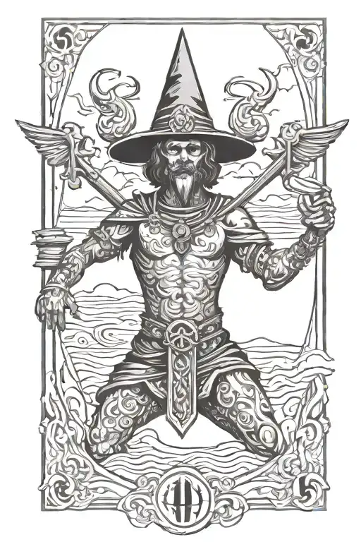 fool tarot card tattoo design idea