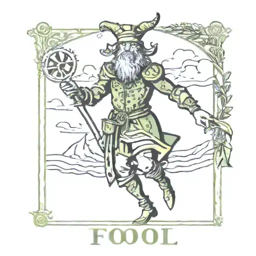 fool tarot card tattoo design idea