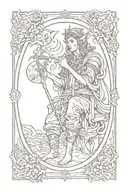 fool tarot card tattoo design idea