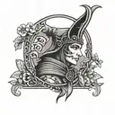 fool tarot card tattoo design idea