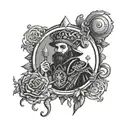 fool tarot card tattoo design idea