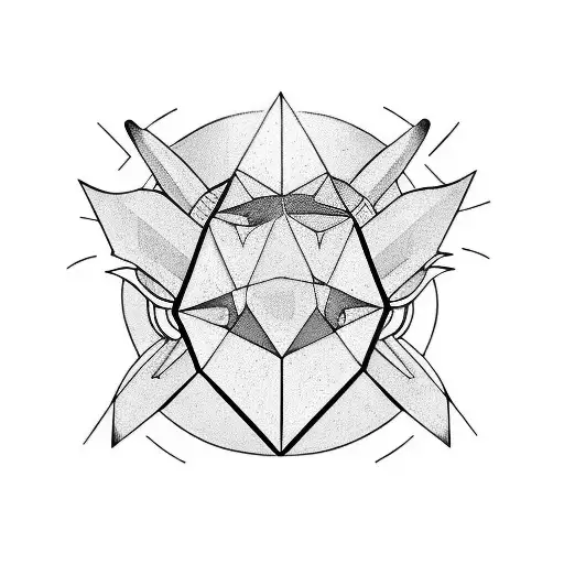 two stickers starring at each other but one with a mirror in place of his head tattoo design idea