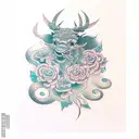 girly Taurus  tattoo design idea
