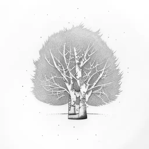 Aspen tree tattoo design idea