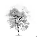 Aspen tree tattoo design idea