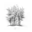 Aspen tree tattoo design idea