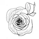 Aspen tree, rose tattoo design idea