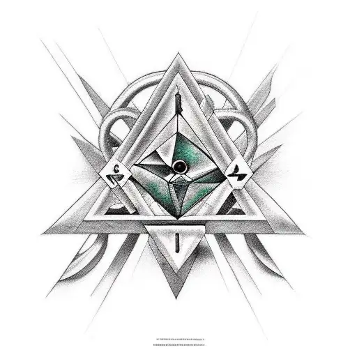 illuminati, matrix tattoo design idea
