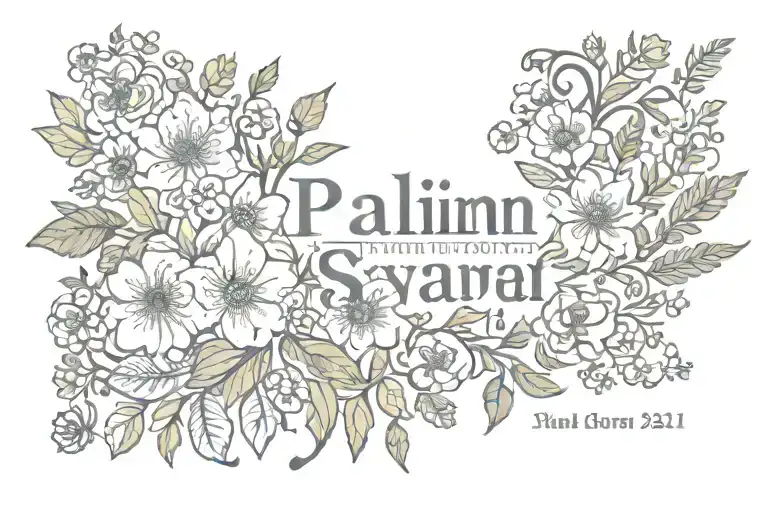 Psalm 23:1 tattoo design idea