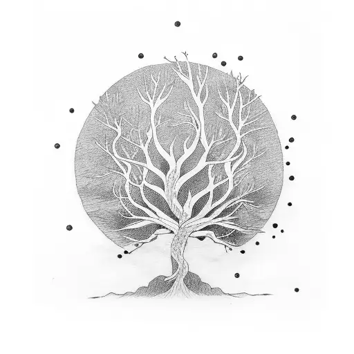 Arbre avec des connotations les princesses mononoke tattoo design idea