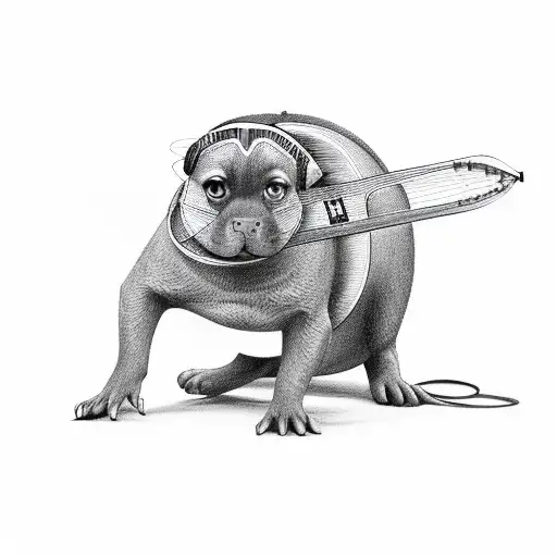 bass guitar, the name Lindsey, the name Patrick, chocolate lab named coco tattoo design idea