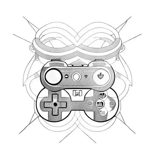 beer and xbox controller tattoo design idea