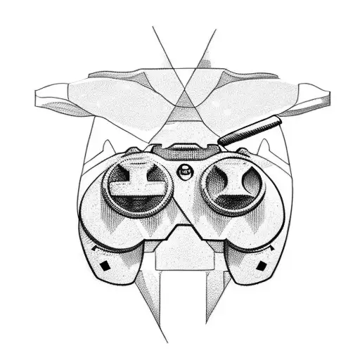 beer and xbox controller tattoo design idea