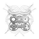 beer and xbox controller tattoo design idea