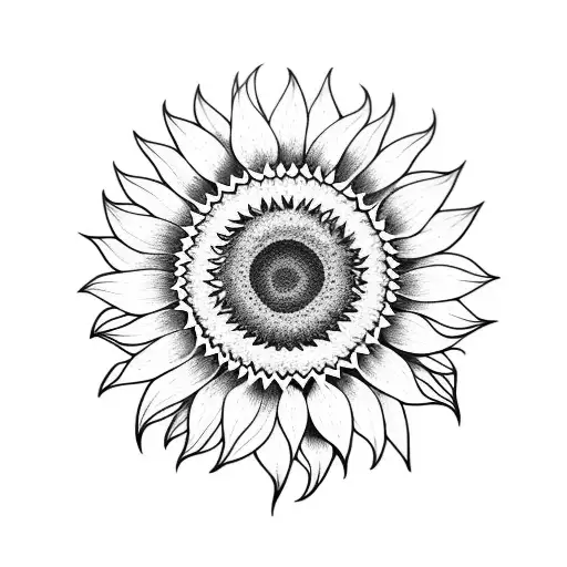 Sunflower tattoo design idea
