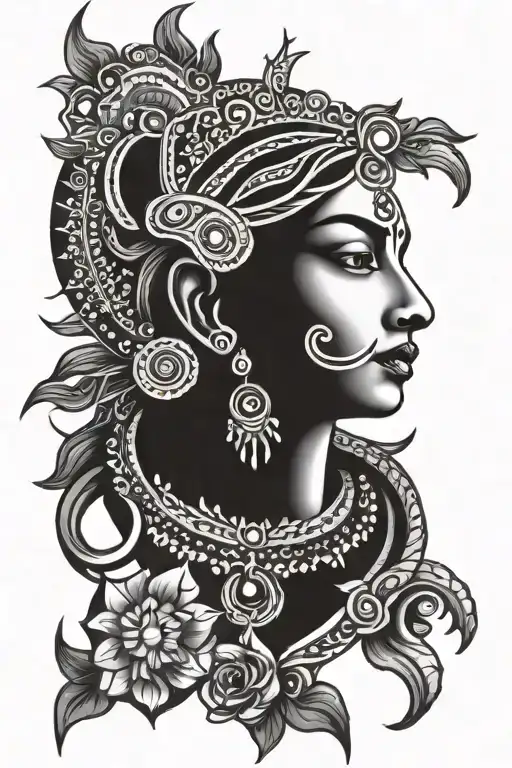 durga authentic avatar tattoo design idea