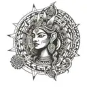 durga indian goddess tattoo design idea
