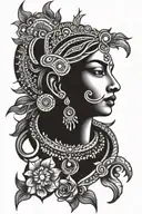 durga authentic avatar tattoo design idea