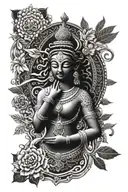 durga authentic avatar tattoo design idea