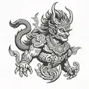 asur mahisasur in indian mythology tattoo design idea