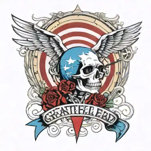 grateful Dead, aviation, Air Force tattoo design idea