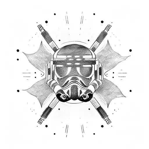 light saber tattoo design idea