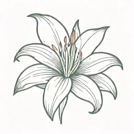 a EASTER lily flower VERY BASIC tattoo design idea