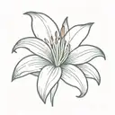 a EASTER lily flower VERY BASIC tattoo design idea