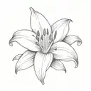 a EASTER lily flower VERY BASIC tattoo design idea
