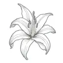 a EASTER lily flower VERY BASIC tattoo design idea
