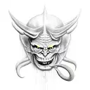 The devil hanged tattoo design idea