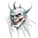 The devil hanged tattoo design idea