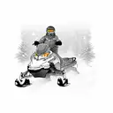 Snowmobile tattoo design idea
