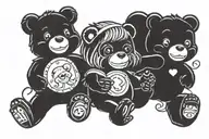 emo Care Bears  tattoo design idea