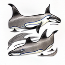 killer whale tattoo design idea