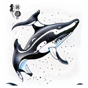 killer whale tattoo design idea