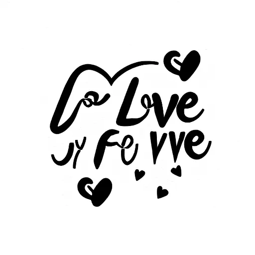 love forever tattoo design idea