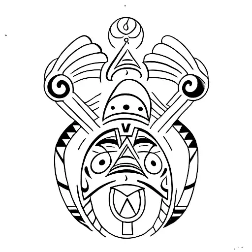 i need a tattoo. a native american totem pole with 3 heads symbolizing three energies: positive, negative and neutral. T tattoo design idea