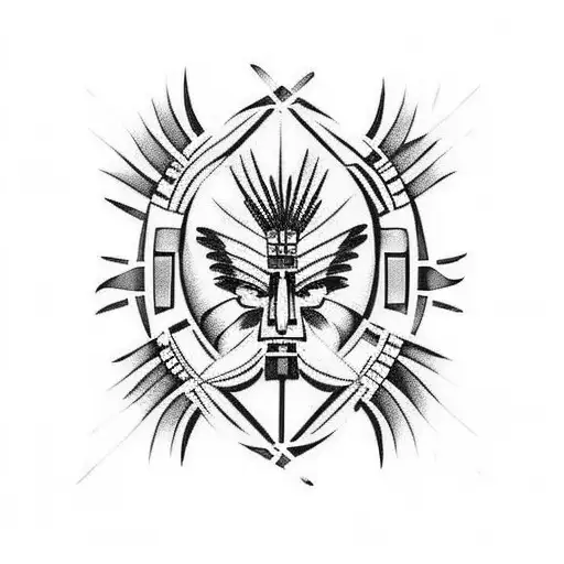 native american totem pole tattoo design idea