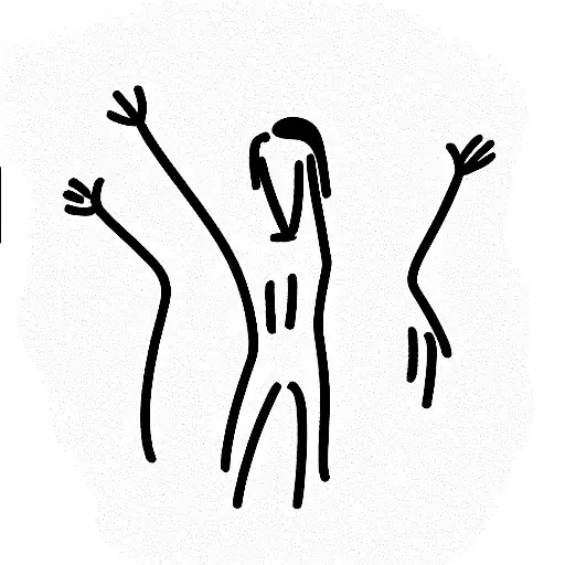 Vignette 1: In this scene, we see a person standing, their face expressing frustration. The hands are clenched and raise tattoo design idea