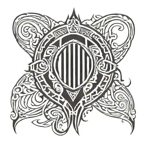 Letter AC Milan logo tattoo design idea